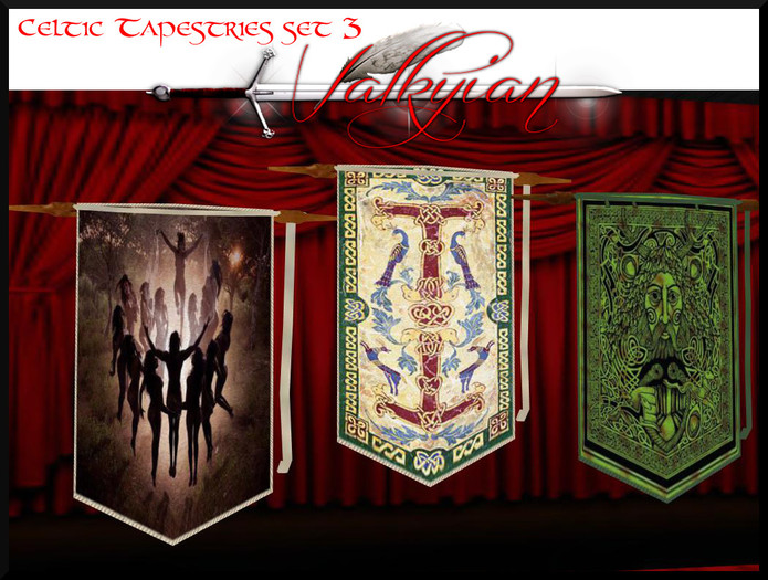 ~Valkyrian~Celtic tapastry set "2" 