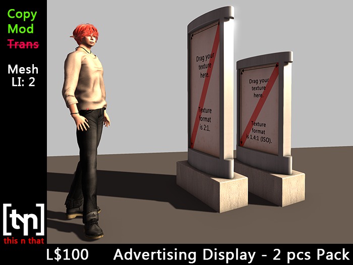 [tyn] Advertising Display (2pcs)