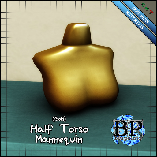 BP - Half Torso Mannequin - Gold