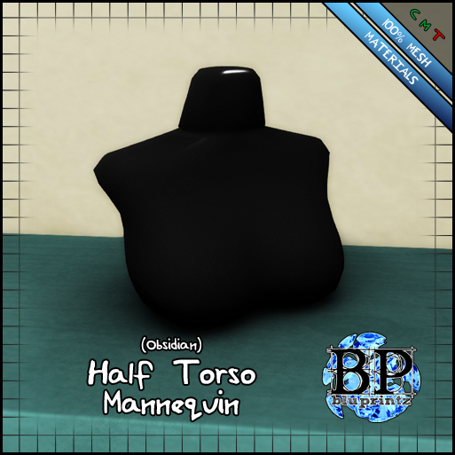 BP - Half Torso Mannequin - Obsidian