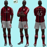 AC MILAN - BALOTELLI 45 home kit (MESH) boxed