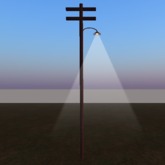 Slum City - Power Line Pole w/ Lamp (7 prims)