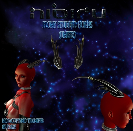 *NP* Ebony Studded Horns v2.0