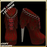 LW_ Boxed Mesh Boots with 3 Lilies - Suede Platinum