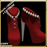 LW_ Boxed Mesh Boots with 3 Lilies - Suede Platinum