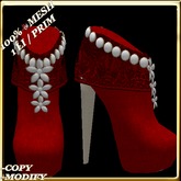LW_ Boxed Mesh Boots with 3 Lilies - Suede Platinum