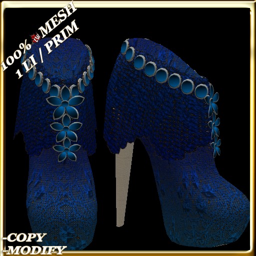 LW_ Boxed Mesh Boots with 3 Lilies - Suede Platinum