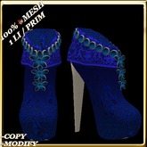 LW_ Mesh 3 Lily Lace Ankle Platform Pumps - Blue 2