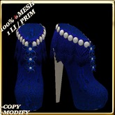 LW_ Boxed Mesh Boots with 3 Lilies - Suede Platinum