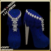 LW_ Boxed Mesh Boots with 3 Lilies - Suede Platinum