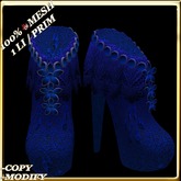 LW_ Boxed Mesh Boots with 3 Lilies - Suede Platinum