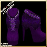 LW_ Boxed Mesh Boots with 3 Lilies - Suede Platinum