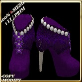 LW_ Boxed Mesh Boots with 3 Lilies - Suede Platinum