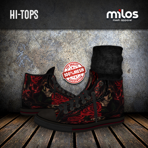 MiLOS Hi-Tops - Skulls And Roses - Female