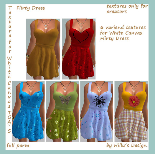 Texture Pack for White Canvas Flirty Dress