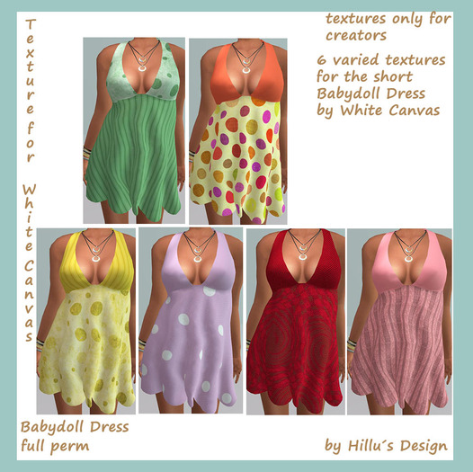 Texture Pack for White Canvas Babydoll Lingerie