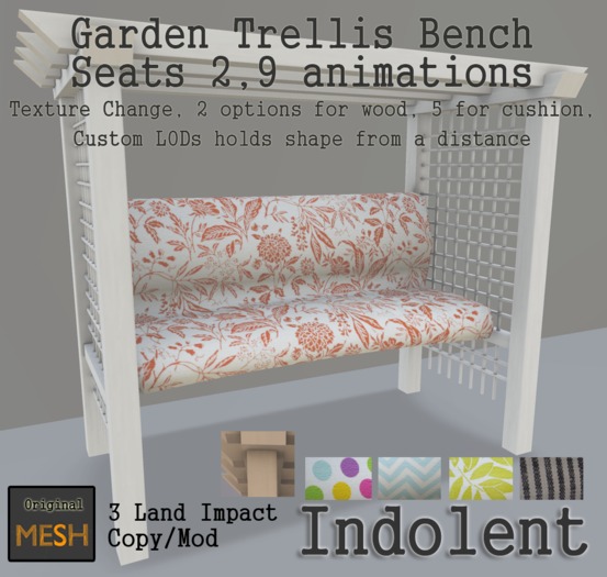 [INDO] Trellis Bench V2 - Color Change 3 LI