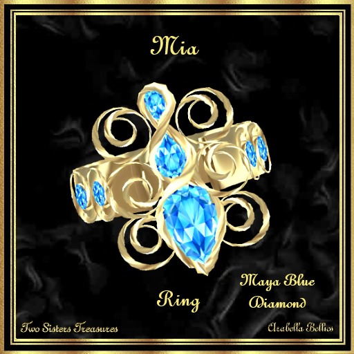 TST - MIA (MAYA BLUE DIAMOND) RING GOLD.