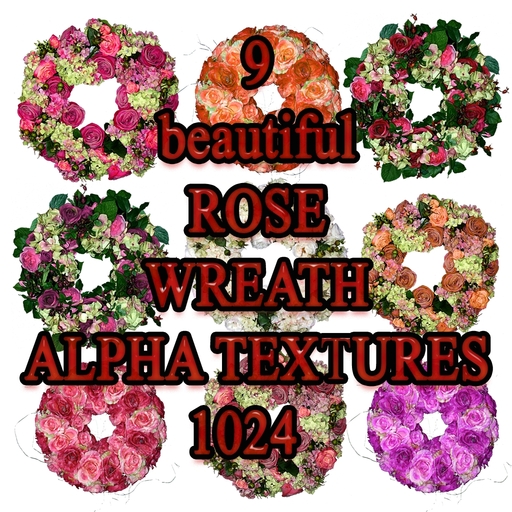 * GuTi 9 beautiful Rose wreath TEXTURES