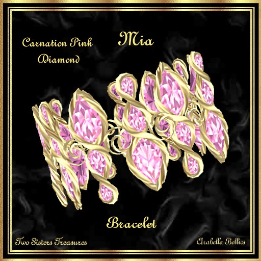TST - MIA CARNATION PINK DIAMOND BRACELET GOLD.