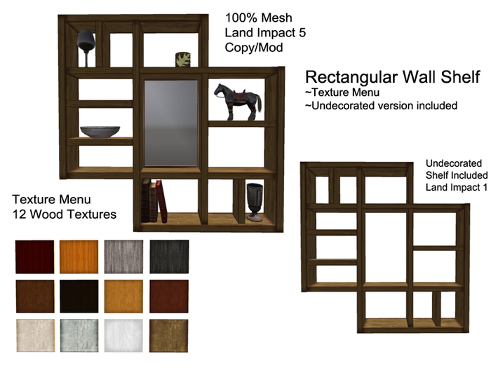 Rectangular Wall Shelves