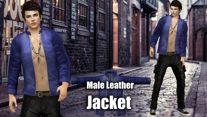 Male Leather Jacket  Light Brown
