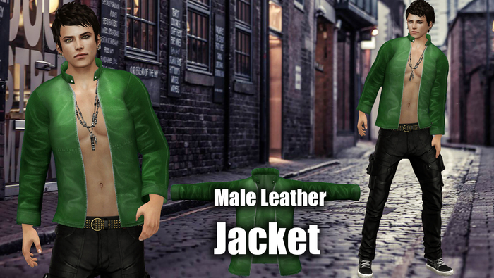 Male Leather Jacket  Light Brown