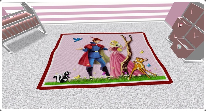 Nursery Rug - Lovely Princess - Little Sunshine Store