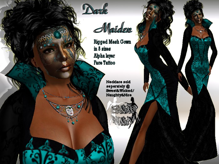 (N&N)Dark Maiden Gown w/tattoo