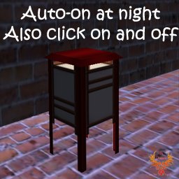 Asian Styled Solar Lantern Red Metal