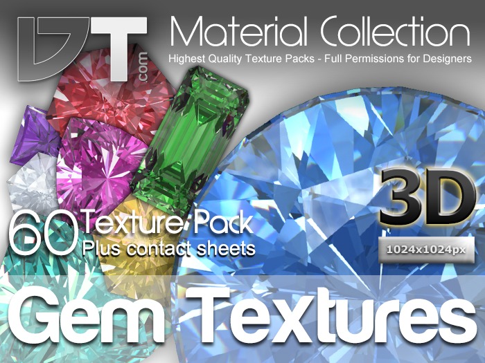 60 Gemstone Textures - Full Perm - DT Material Collection