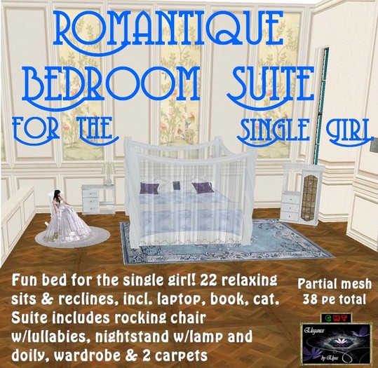 *EbE* Romantique Bedroom Suite for the Single Girl