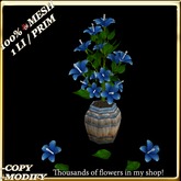 LW_ Mesh Hibiscus Tree in Barrel - Blue