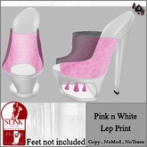 .::DS::. Pink n White Lep Print slink high shoes