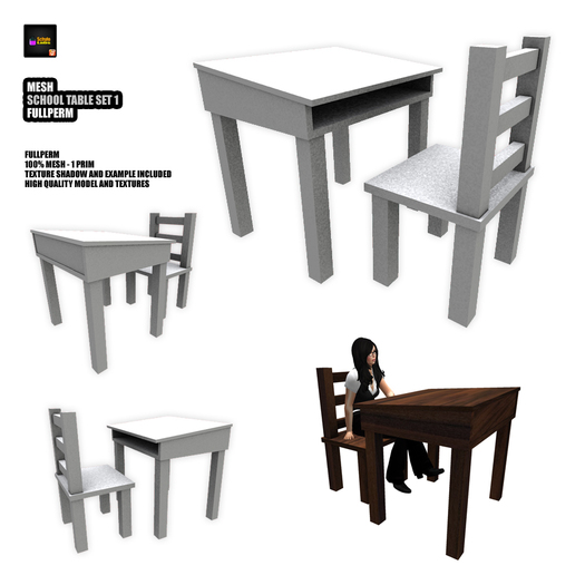 [LR]Mesh School Table Set 1 FULLPERM