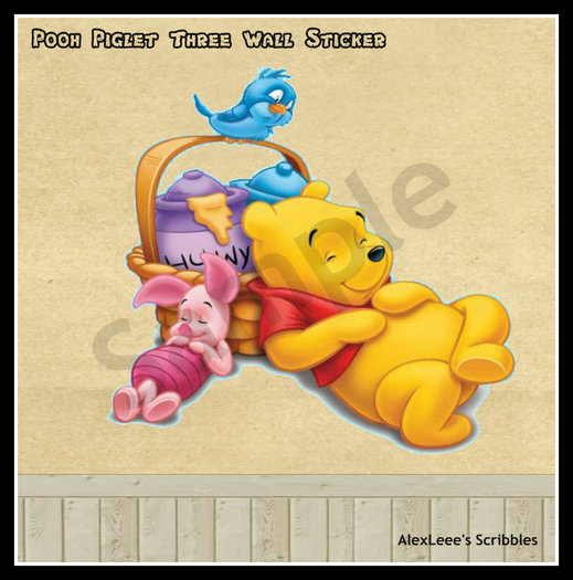 Pooh Piglet 3 Wall Sticker