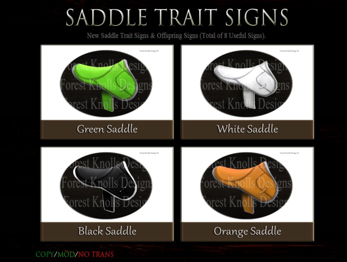 NEW SADDLE SIGNS & OFFSPRINGS 2014