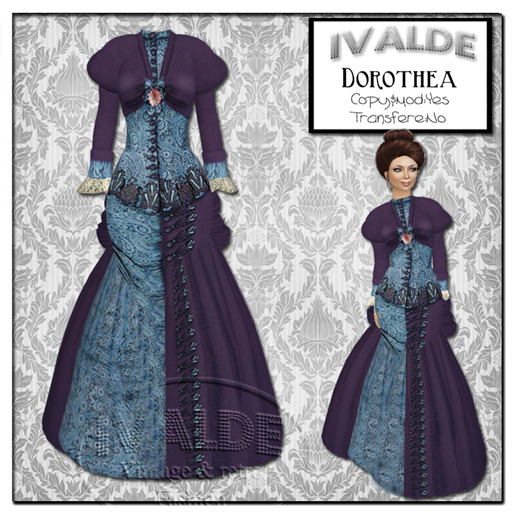 ~Ivalde~ Dororthea blue bustlegown*NEW*