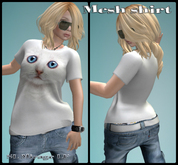 Ivory Kitten Face Womens MESH Shirt