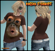 Big Face Baby Orangutan Womens MESH Shirt