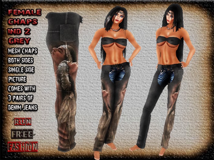 *RFF*Female Western Chaps Ind2 Grey