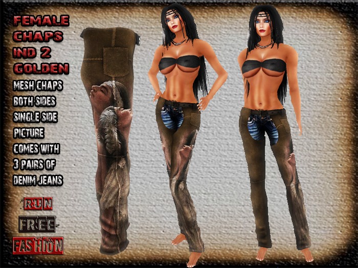 *RFF*Female Western Chaps Ind2 Golden
