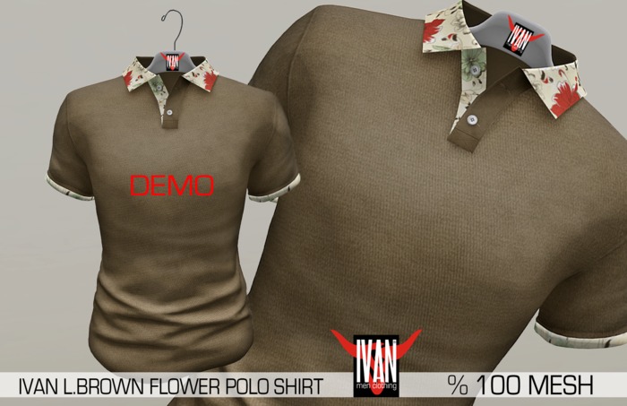 IVAN L.BROWN FLOWER POLO SHIRT demo