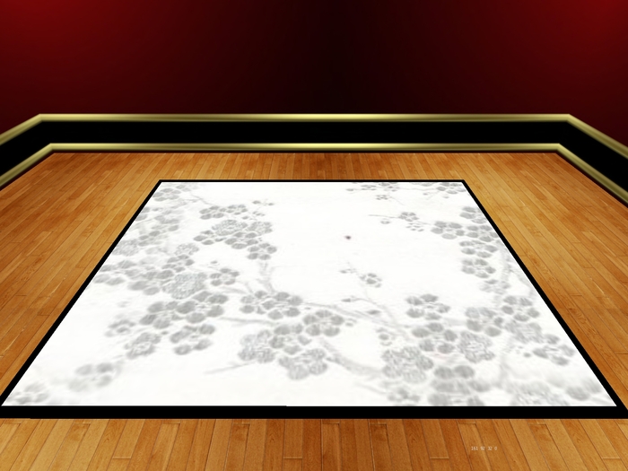 Asian White Blossoms Rug