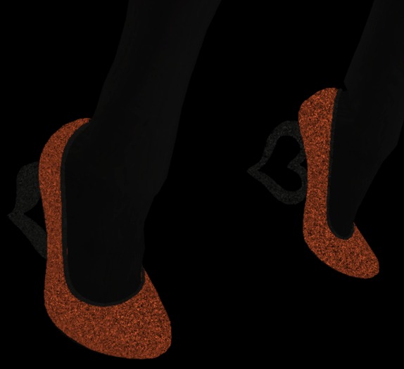 Classy Copper Heart-Heeled Pumps (boxed)