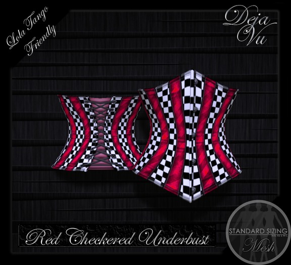 :DV: Red Checkered Underbust Corset
