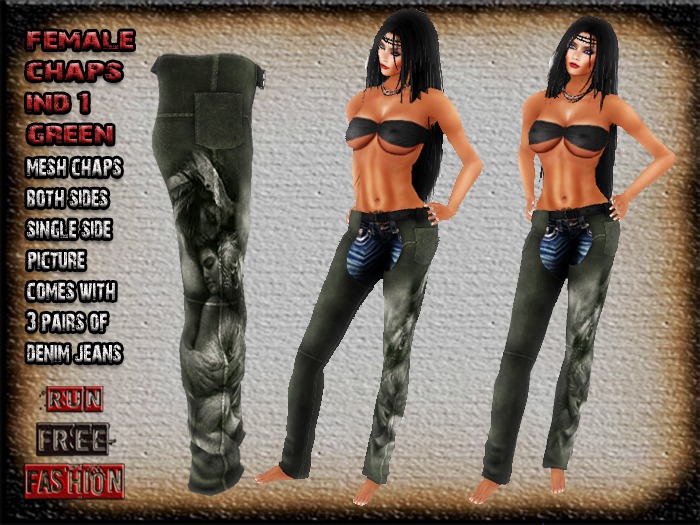 *RFF*Female Western Chaps Ind1 Green