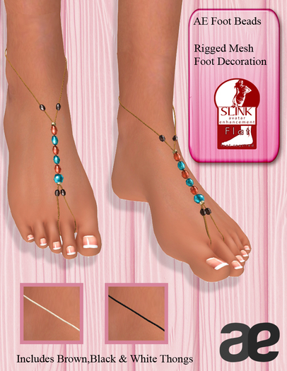 AE Foot Flowers Blue Lagoon