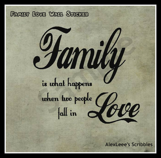 Family Love Wall Sticker