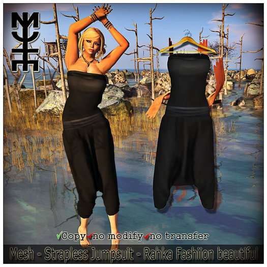 Mesh- Strapless Jumpsuit - Rahka Fashiion beautiful -